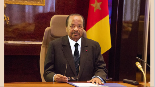 Paul Biya lors d'une adresse à la nation