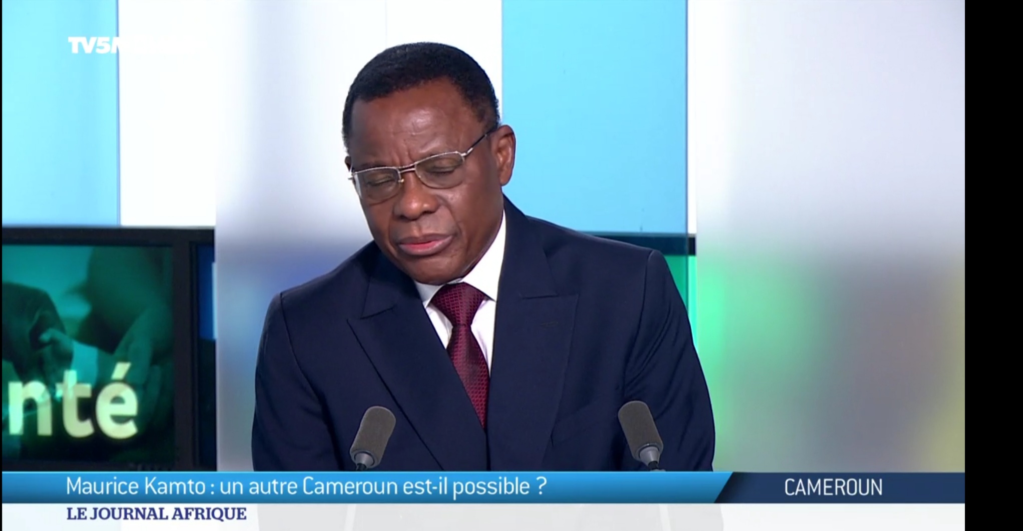 Maurice Kamto sur le plateau de TV5 Monde, dimanche 19/09/2021